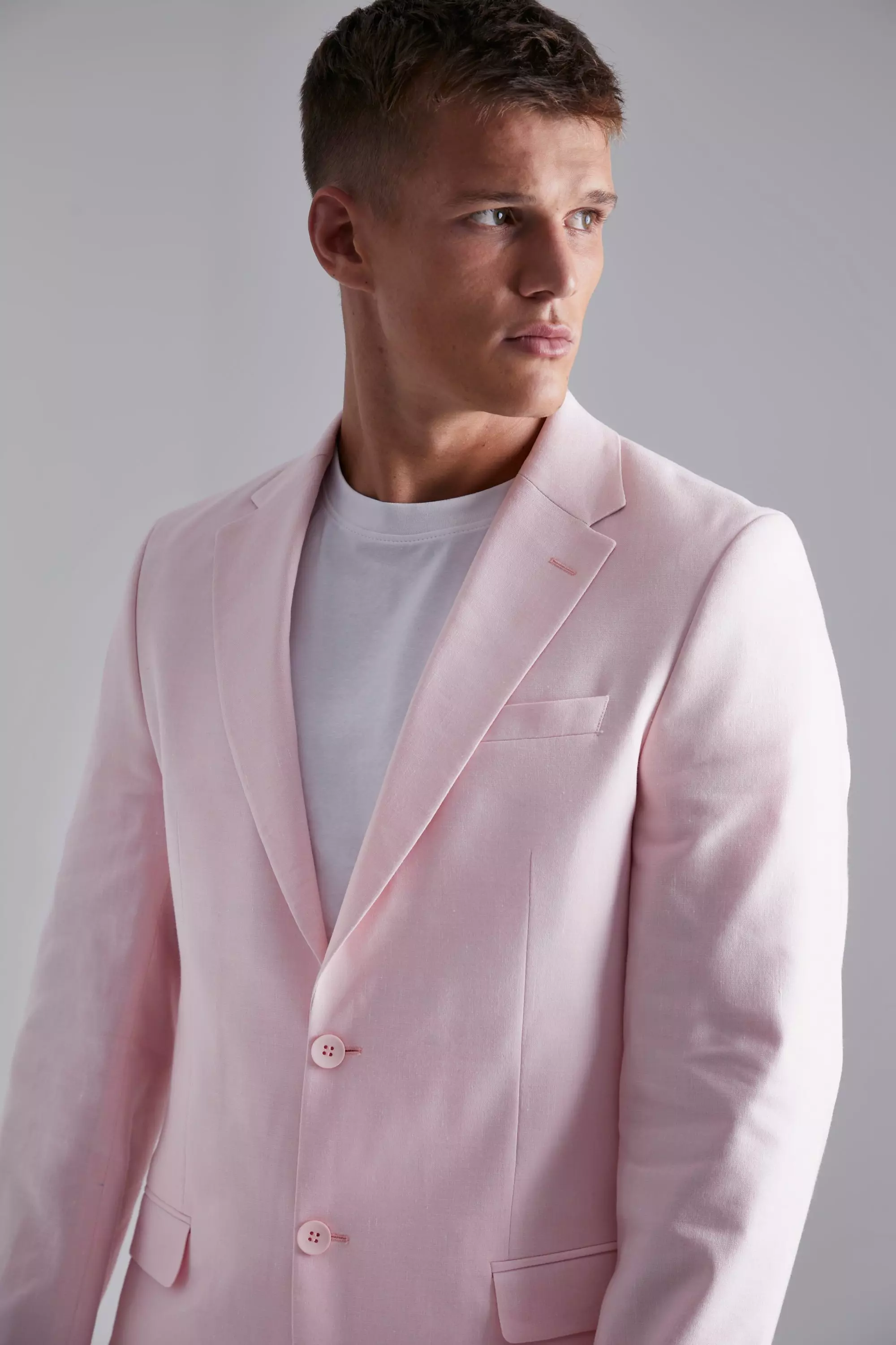 Light pink 2025 suit jacket mens